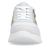 Remonte Low Wedge Laced Side Zip Shoe - White Combi